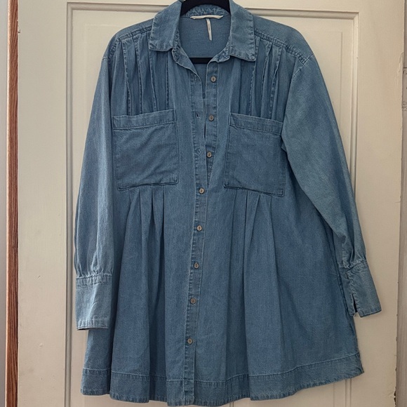 Free People Blue Denim Dress - Picture 4 of 4